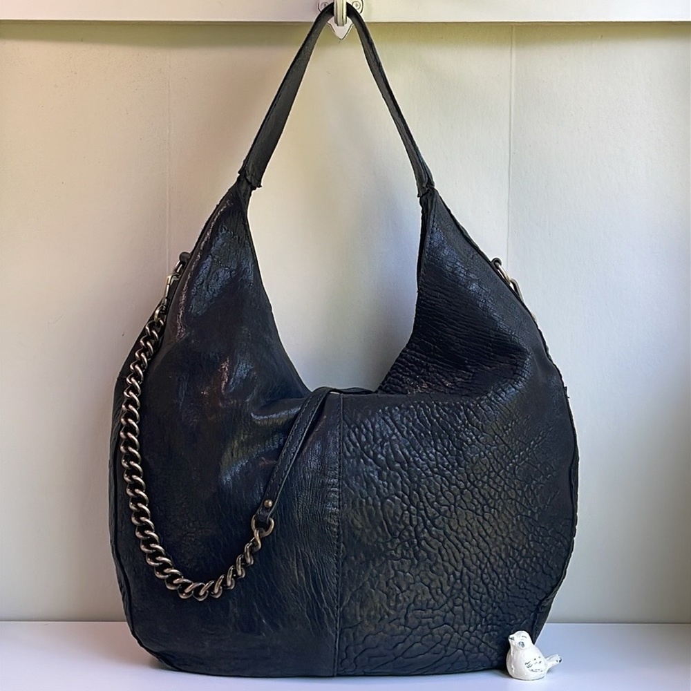 Maxon Italian Genuine Leather Hobo Shoulder Bag